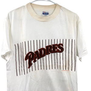 VTG Select T San Diego Padres Single Stitch White T Shirt Size L 42-44 1984